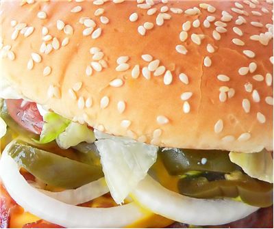 Picture Of Grilled Burger With Extra Jalapenos